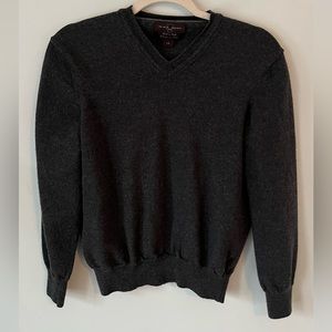 Black Brown 100% Merino Wool Sweater